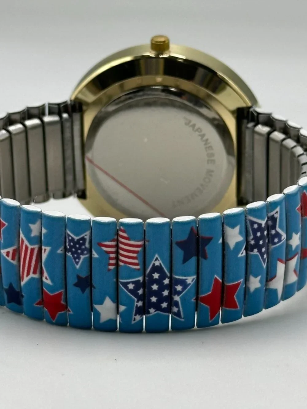 Willabee & Ward Season Watch July Birthday Month Red Blue Stars Stretch Band